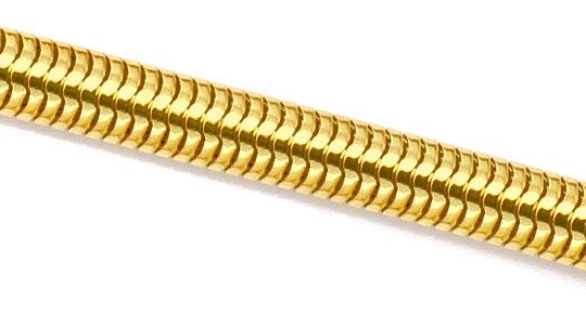 Foto 2 - Massive Ovale Schlangen Goldkette Collier Gelb Gold 18K, K2303