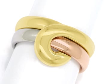 Foto 1 - Cantelli Design-Ring Knoten zweiteilig in Tricolor Gold, S1677