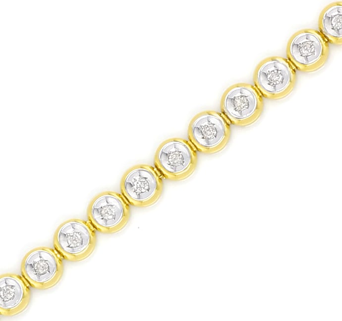 Foto 2 - Edles Tennisarmband mit 38 Brillanten in Gold, S5255